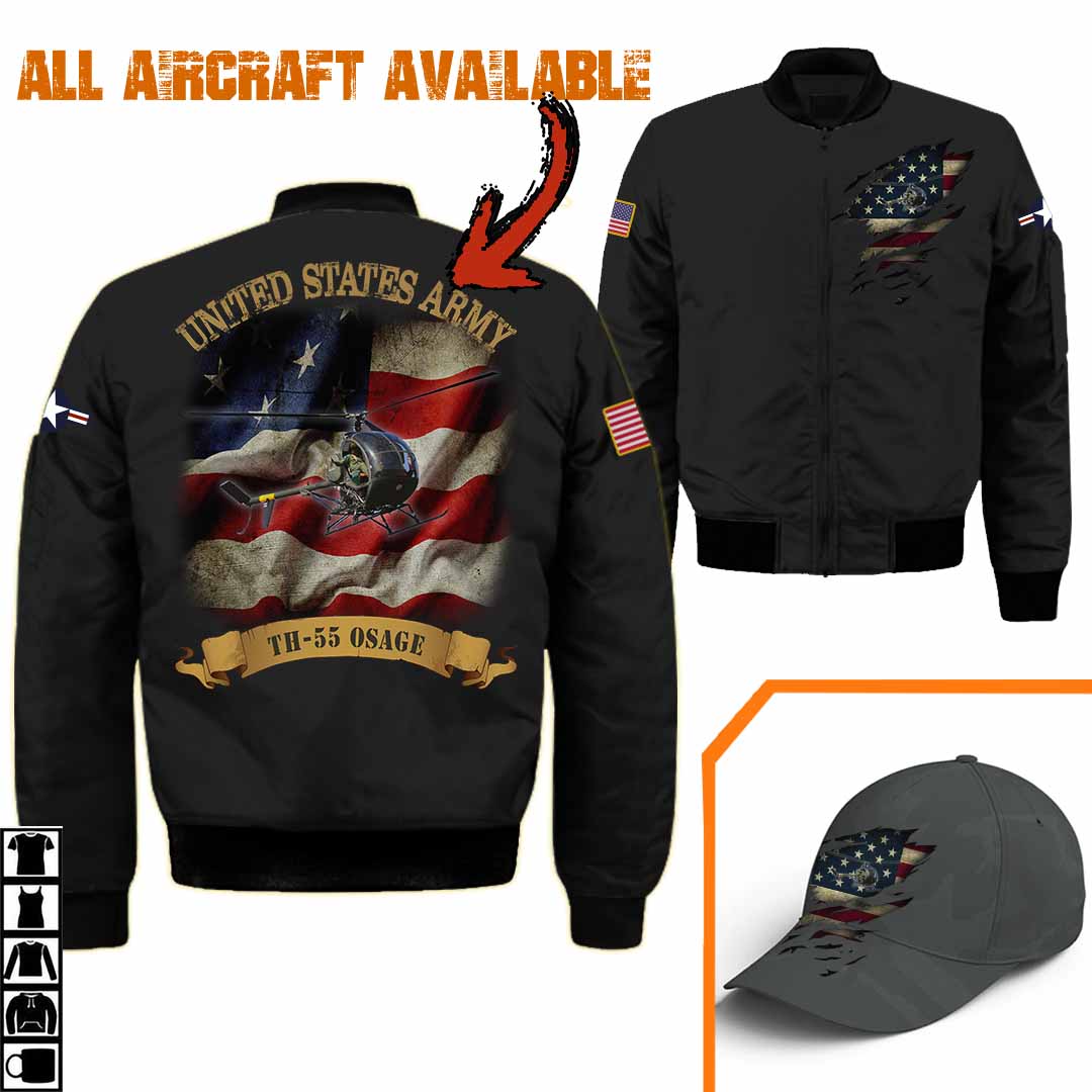 TH-55 Osage TH55 ARMY_Aviation Bomber Jacket