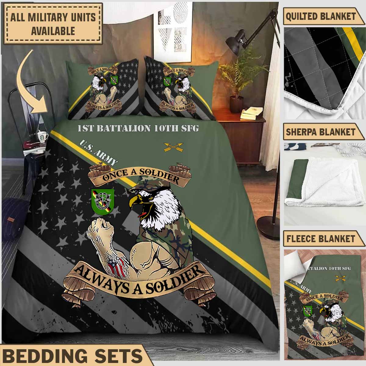 1-10 SFG (A) 1st Battalion 10th Special Forces Group (A)_Bedding Collection