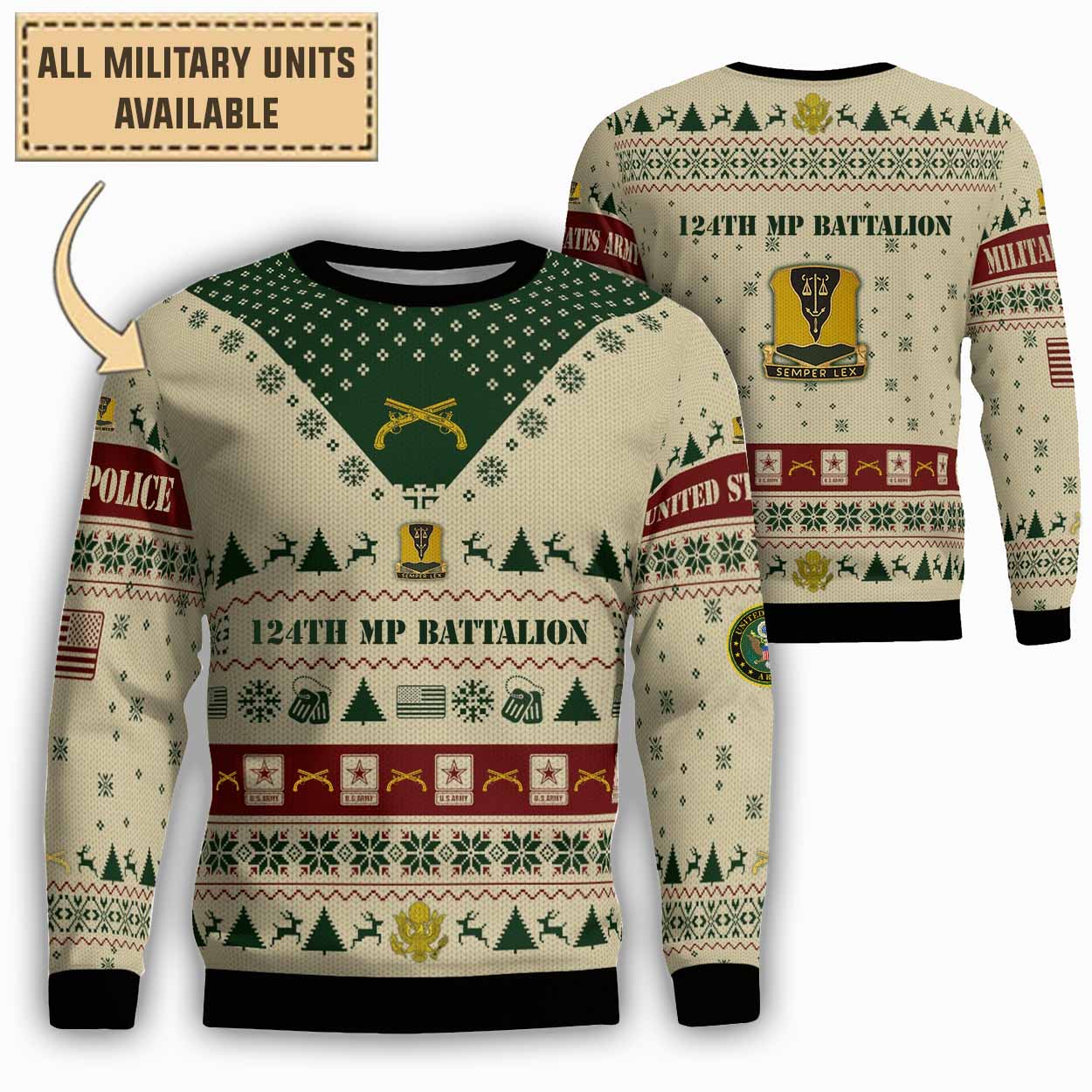 124th mp bn 124th military police battalionlightweight sweater qd2k8