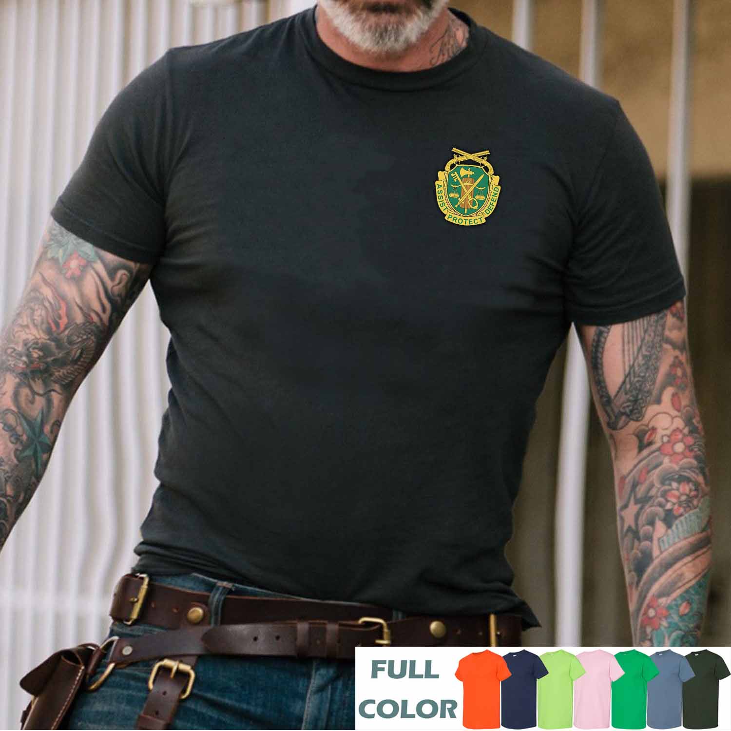 443rd mp co 443rd military police companycotton printed shirts 1g4na