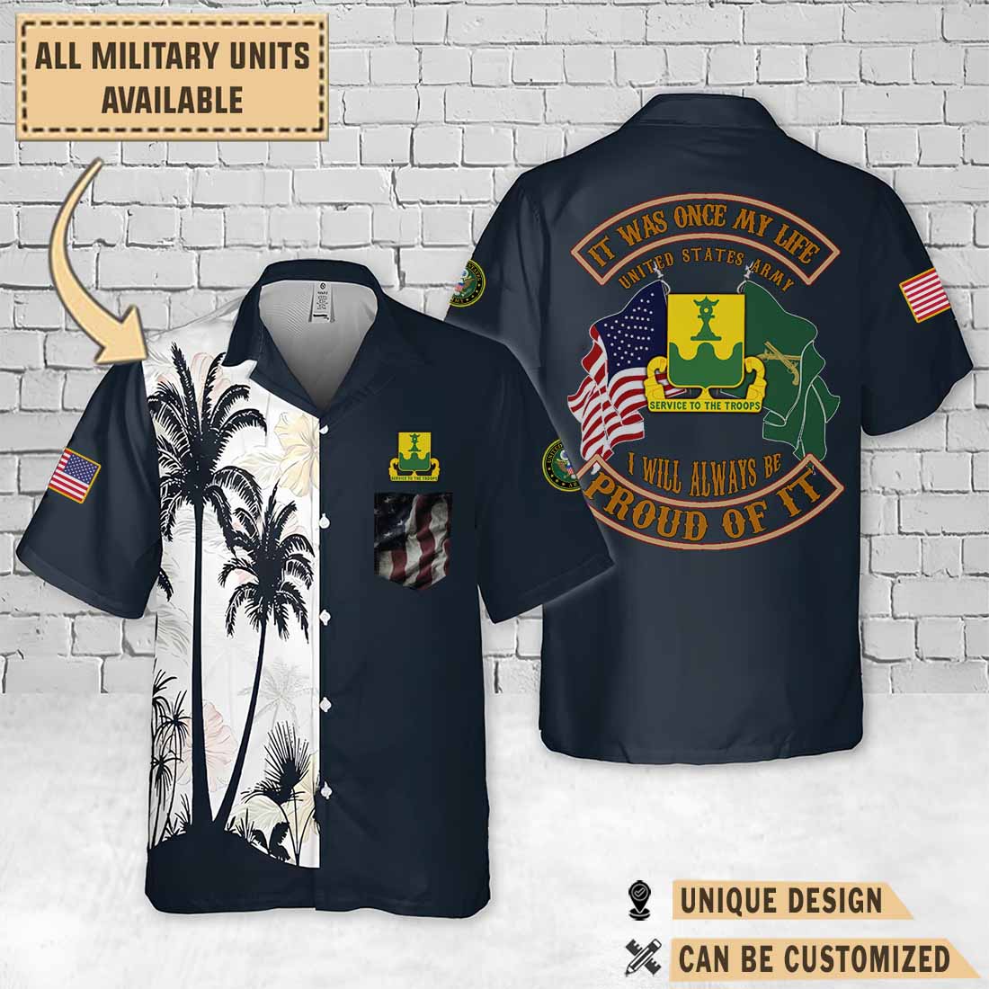 519th MP BN 519th Military Police Battalion_Palm Tree Hawaiian Shirt