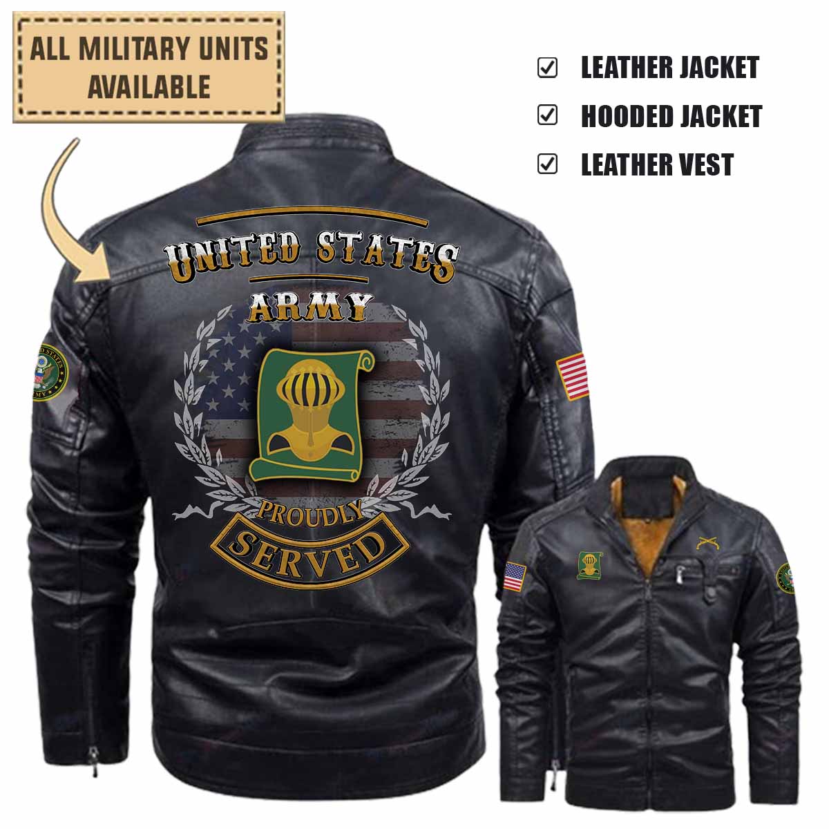 525th MP BN 525th Military Police Battalion_Leather Jacket and Vest