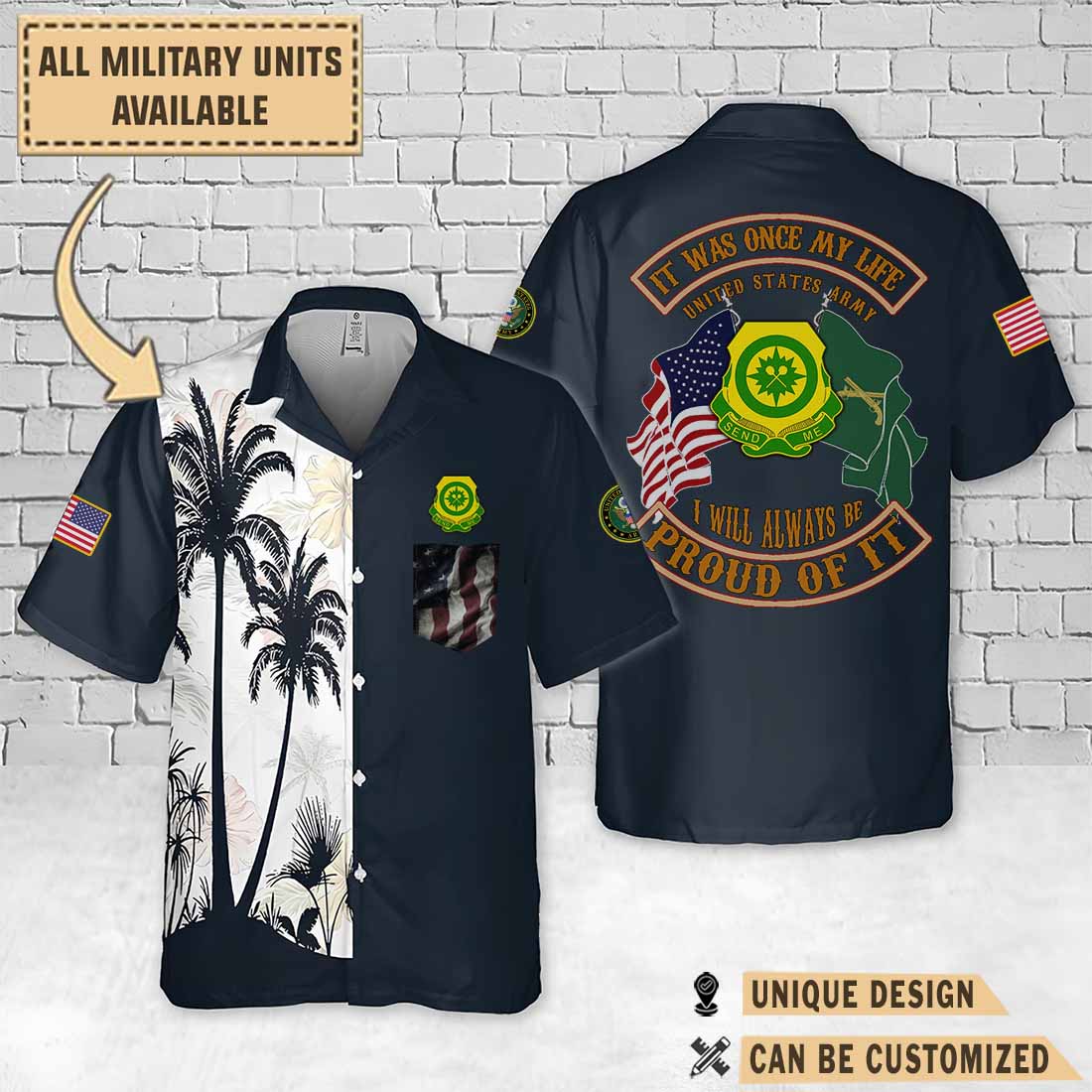 795th MP BN 795th Military Police Battalion_Palm Tree Hawaiian Shirt