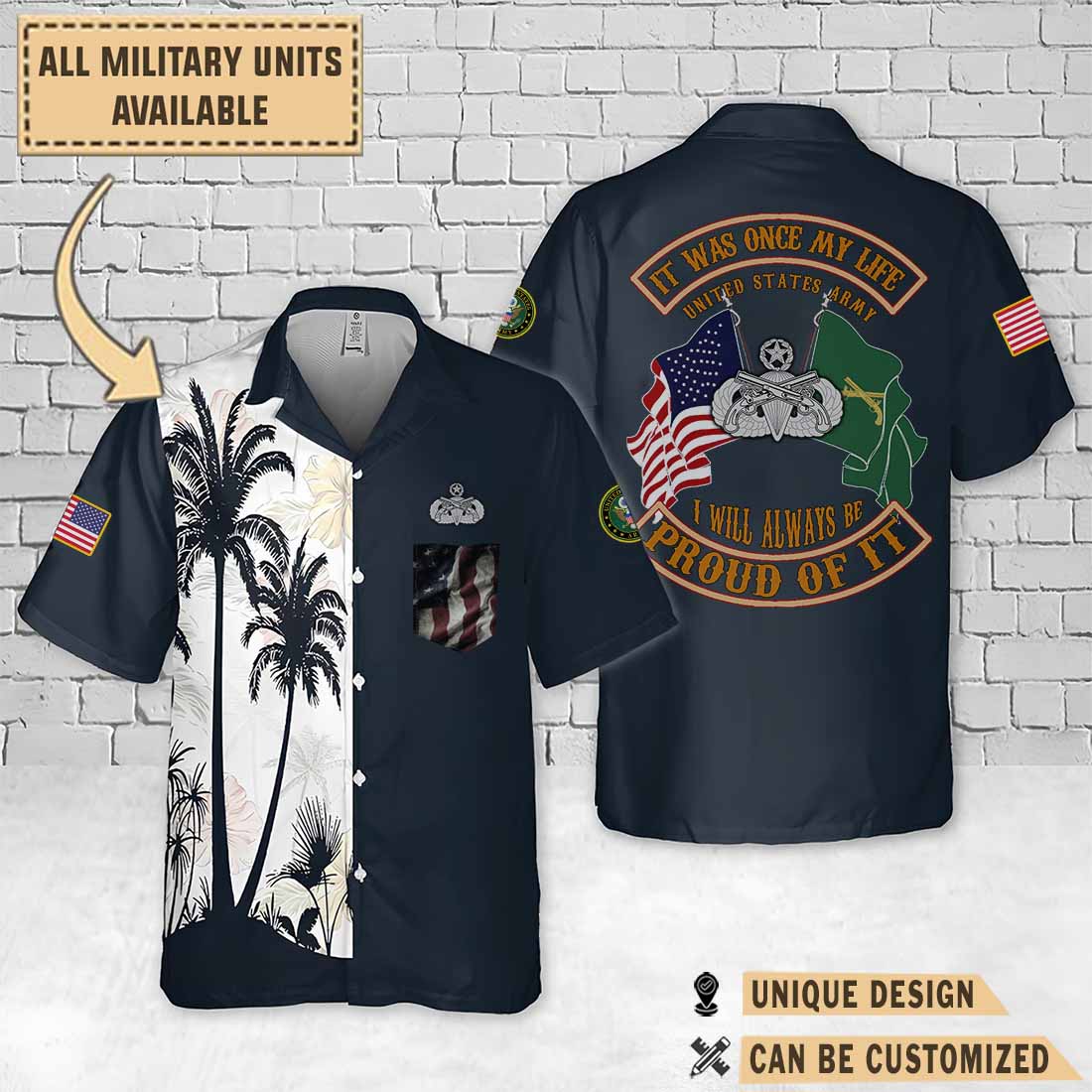 82nd MP CO 82nd Military Police Company_Palm Tree Hawaiian Shirt