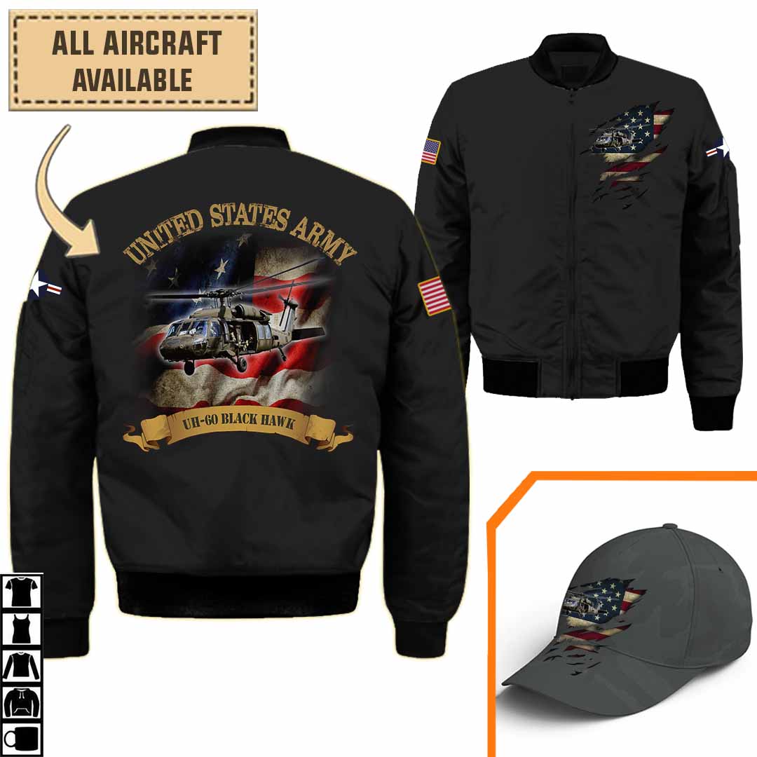 uh 60 black hawk uh60 armyaviation bomber jacket