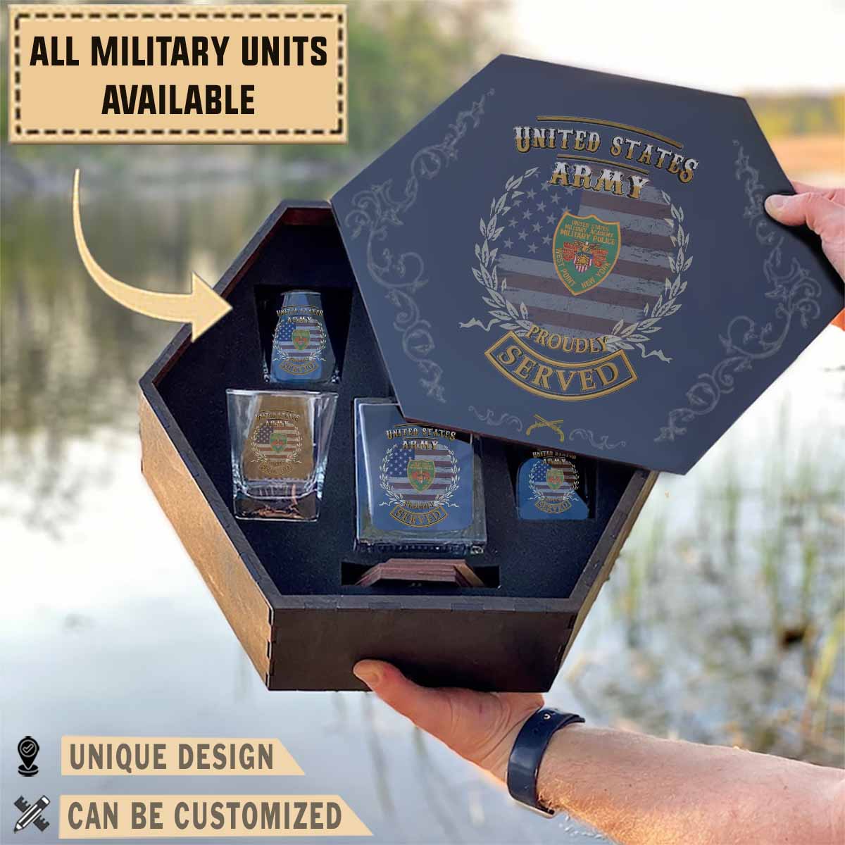 USMA Military Police West Point_Military Decanter Set
