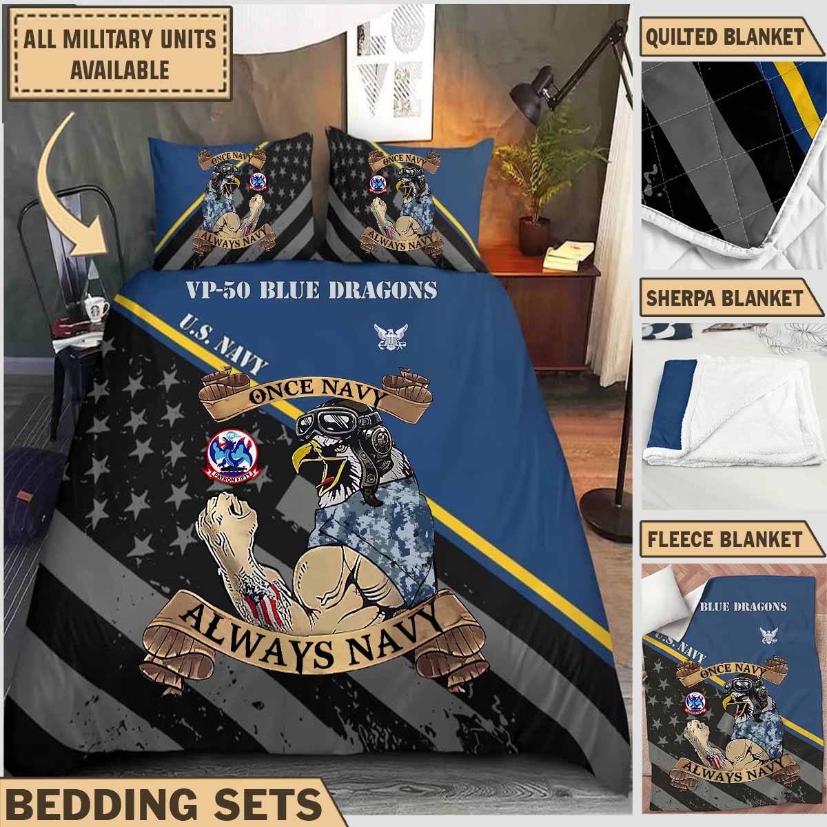 VP-50 Blue Dragons P3C_Bedding Collection