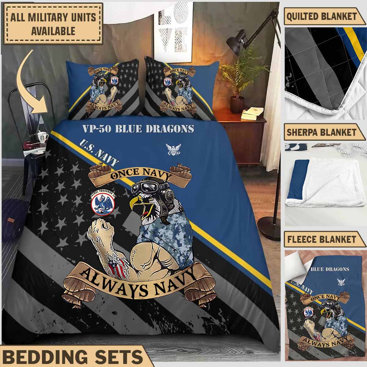 VP-50 Blue Dragons_Bedding Collection