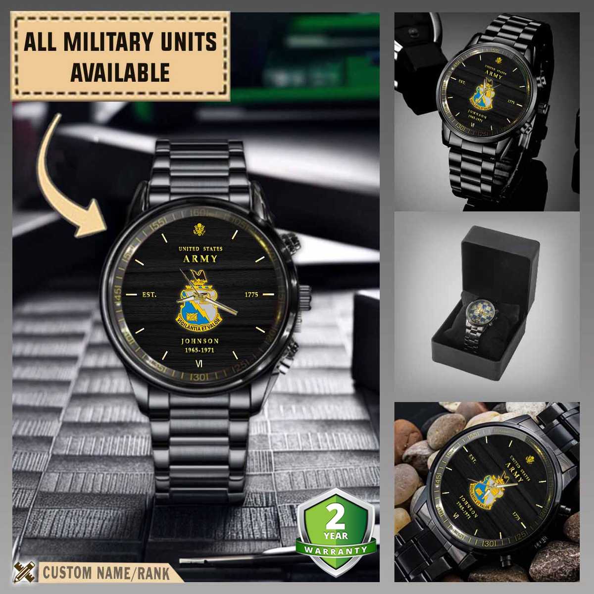341st mi bn 341st military intelligence battalionmilitary black wrist watch 0krcl
