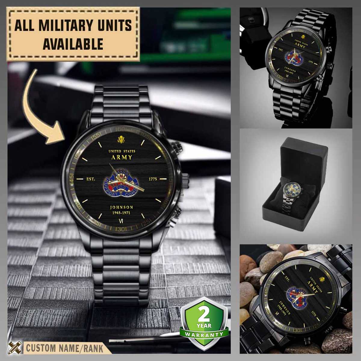 363rd qm bn 363rd quartermaster battalionmilitary black wrist watch j861i