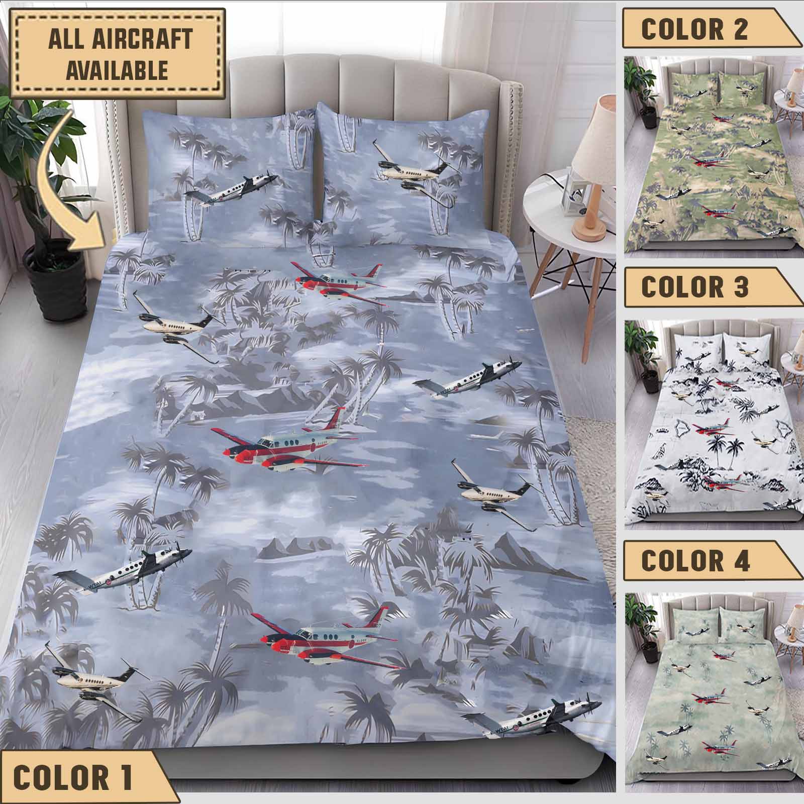 beechcraft king airaircraft bedding collection thtq3