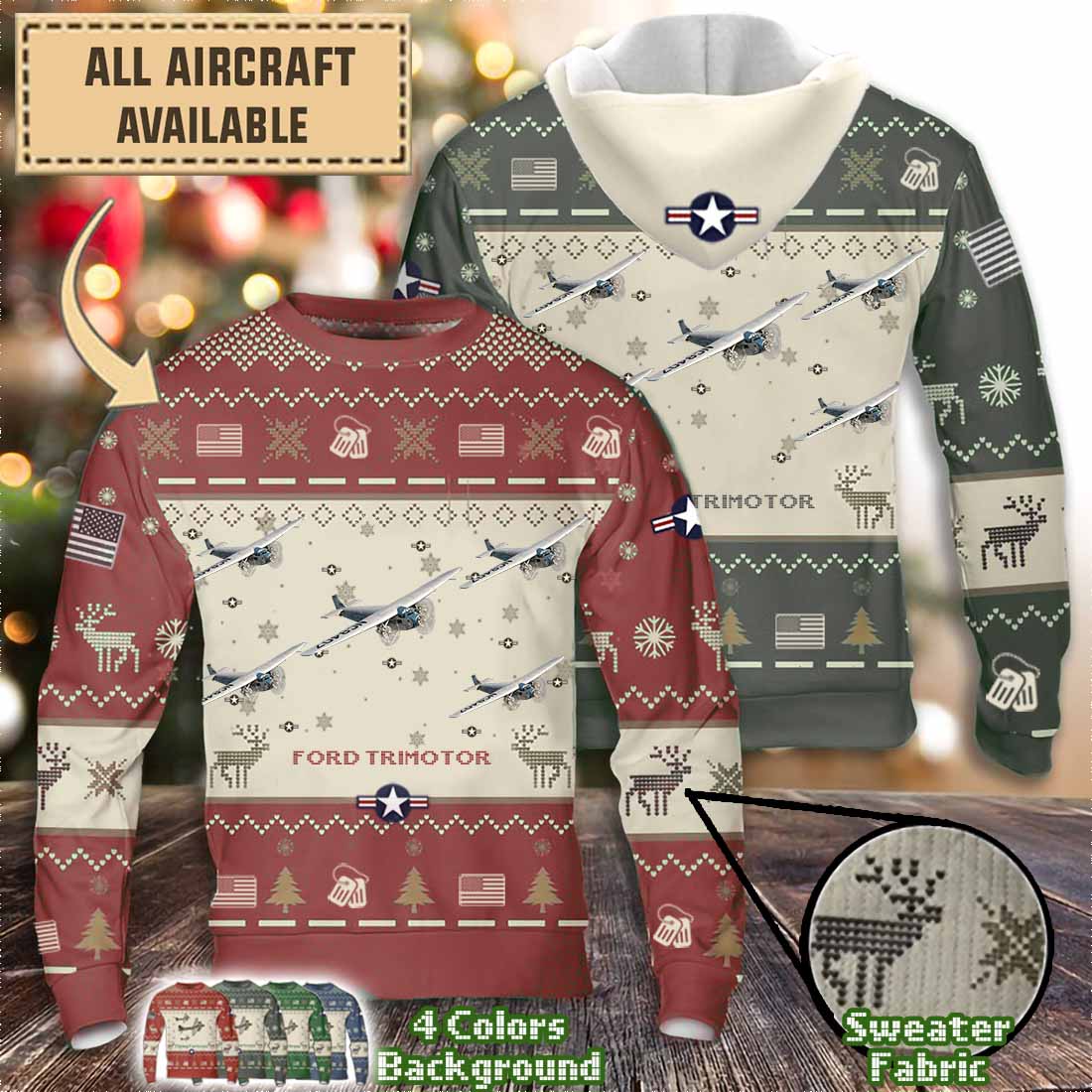 ford trimotoraircraft sweater